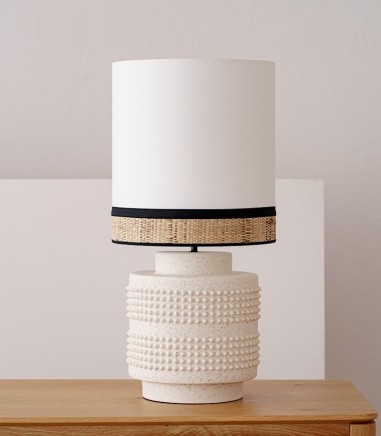 Lámpara de mesa cerámica Soho blanco - VP Interiorismo
