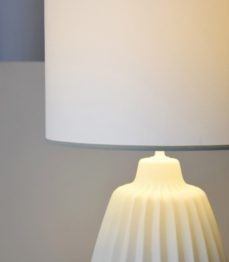 Lámpara de mesa cerámica Domo blanco mate - VP Interiorismo