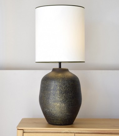 Lampara mesa metal N4 con pantalla - VP Interiorismo