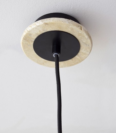 Lámpara techo vidrio ámbar mármol LED - VP Interiorismo