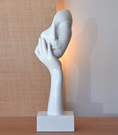 Escultura cerámica Rostros cara femenina - VP Interiorismo
