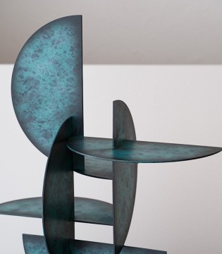 Escultura abstracción N3 verde y azul - VP Interiorismo 2