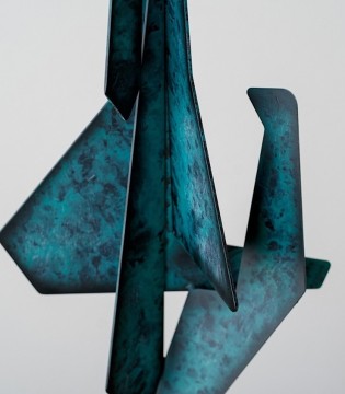 Escultura abstracción N1 verde y azul - VP Interiorismo 2