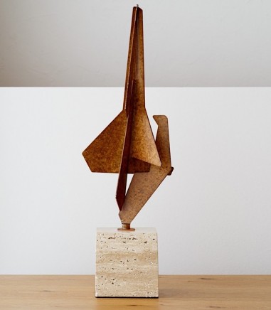 Escultura abstracción N1 metal óxido - VP Interiorismo