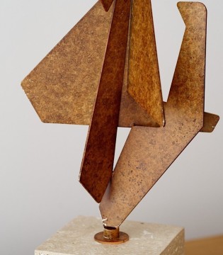 Escultura abstracción N1 metal óxido - VP Interiorismo 2