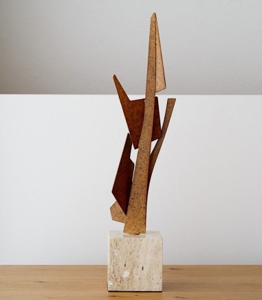 Escultura abstracción N2 metal óxido - VP Interiorismo