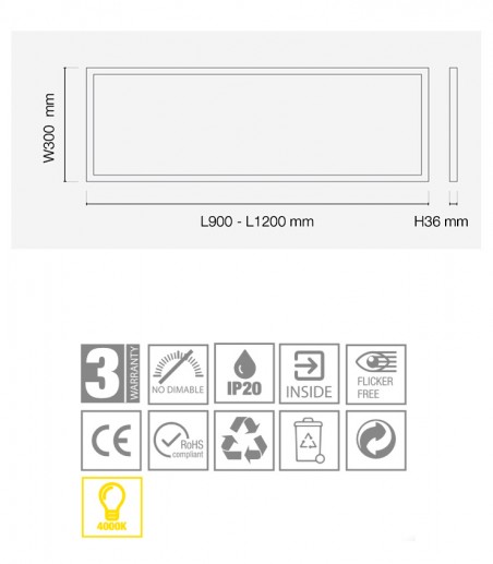 Plafón de techo UltraSLIM LED extraplano rectangular - Maslighting
