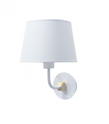 Aplique pared con pantalla Solor blanco