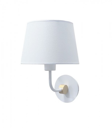 Aplique pared con pantalla Solor blanco