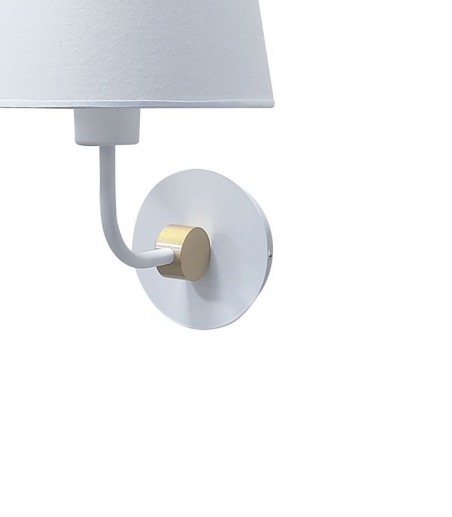 Detalle Aplique pared con pantalla Solor blanco