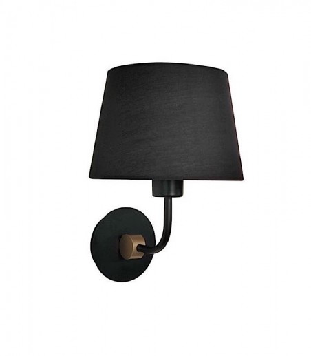 Aplique pared con pantalla Solor negro