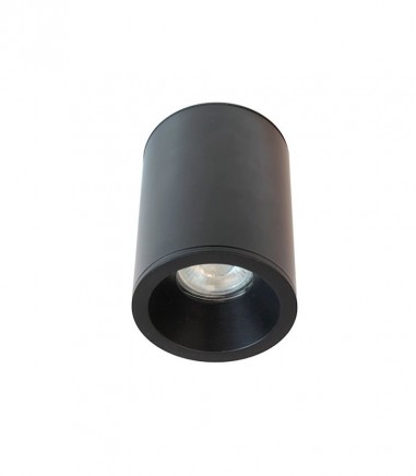 Foco superficie cilíndrico negro Fred Ø85X117 mm GU10 IP65