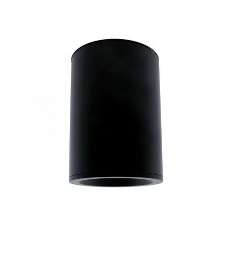 Foco superficie cilíndrico negro Fred Ø85X117 mm GU10 IP65