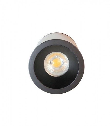 Foco superficie cilíndrico negro Fred Ø85X117 mm GU10 IP65