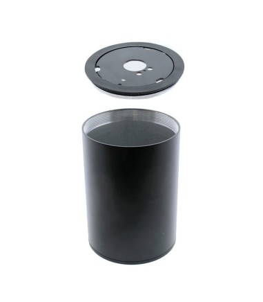 Foco superficie cilíndrico negro Fred Ø85X117 mm GU10 IP65