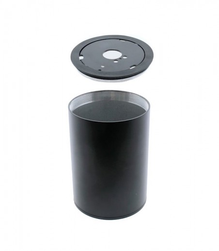 Foco superficie cilíndrico negro Fred Ø85X117 mm GU10 IP65