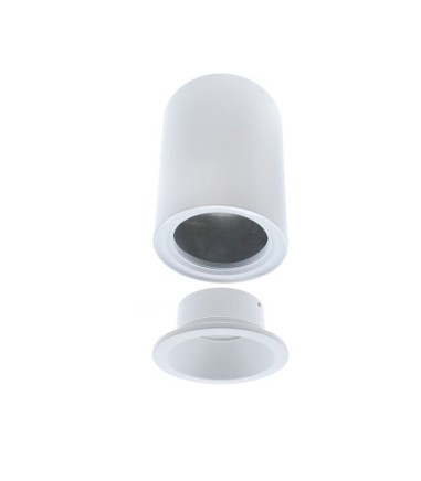 Foco superficie cilíndrico blanco Fred Ø85X117 mm GU10 IP65