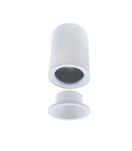 Foco superficie cilíndrico blanco Fred Ø85X117 mm GU10 IP65