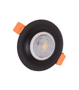 Foco Empotrable GU10 negro fijo redondo Reto Ø85 mm 2