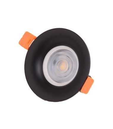 Foco Empotrable GU10 negro fijo redondo Reto Ø85 mm