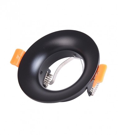 Foco Empotrable GU10 negro fijo redondo Reto Ø85 mm
