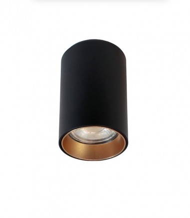 Foco superficie cilíndrico negro Neil Ø60X85 mm GU10