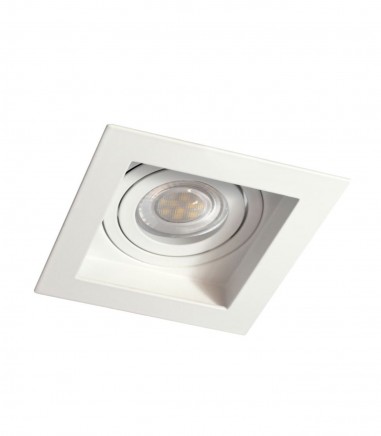 Foco Empotrable GU10 blanco cuadrado Akrah 100x100 mm