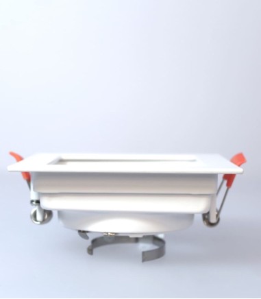 Foco Empotrable GU10 blanco cuadrado Akrah 100x100 mm