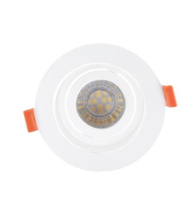 Foco empotrable GU10 blanco redondo Akrah Ø100mm