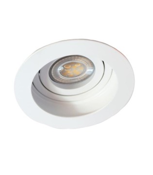 Foco empotrable GU10 blanco redondo Akrah Ø100mm