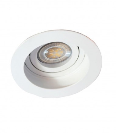 Foco empotrable GU10 blanco redondo Akrah Ø100mm
