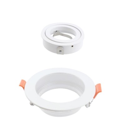 Foco empotrable GU10 blanco redondo Akrah Ø100mm