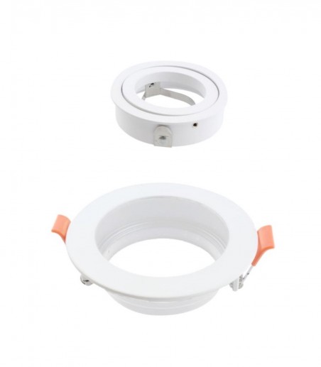 Foco empotrable GU10 blanco redondo Akrah Ø100mm
