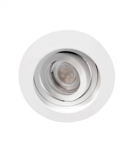Foco empotrable GU10 blanco redondo Akrah Ø100mm