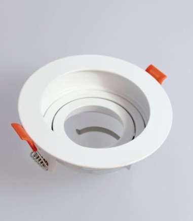 Foco empotrable GU10 blanco redondo Akrah Ø100mm