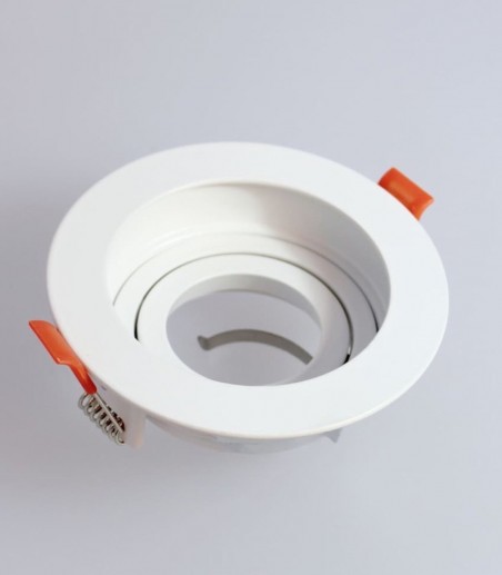 Foco empotrable GU10 blanco redondo Akrah Ø100mm