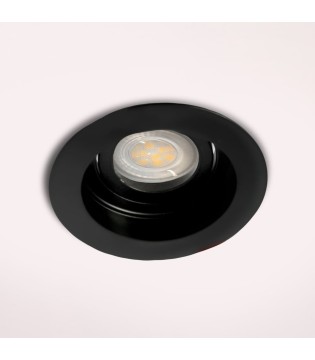 Foco empotrable GU10 Akrah redondo negro Ø100mm 2