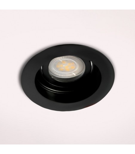 Foco empotrable GU10 Akrah redondo negro Ø100mm