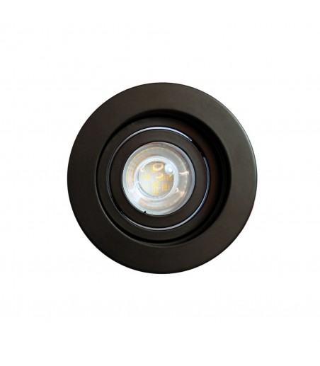 Foco empotrable GU10 Akrah redondo negro Ø100mm