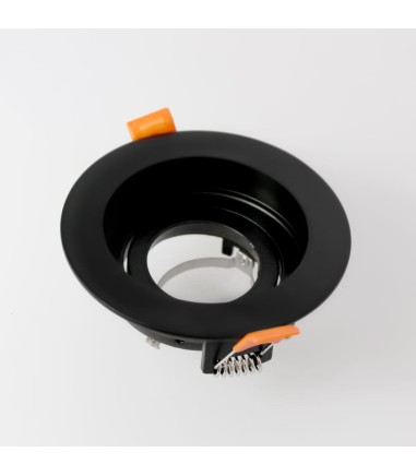 Foco empotrable GU10 Akrah redondo negro Ø100mm