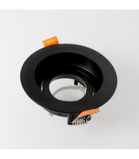 Foco empotrable GU10 Akrah redondo negro Ø100mm