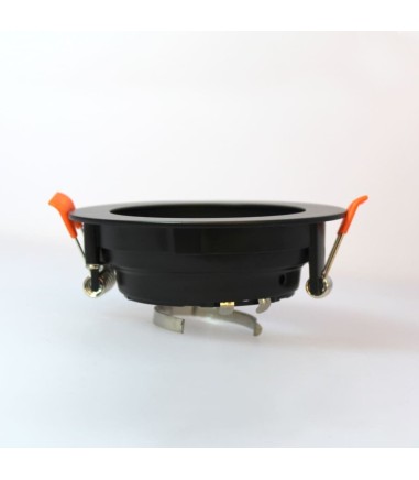 Foco empotrable GU10 Akrah redondo negro Ø100mm