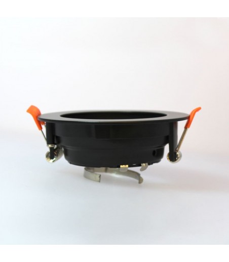 Foco empotrable GU10 Akrah redondo negro Ø100mm