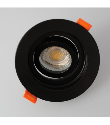 Foco empotrable GU10 Akrah redondo negro Ø100mm