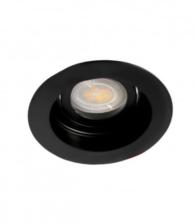 Foco empotrable GU10 Akrah redondo negro Ø100mm