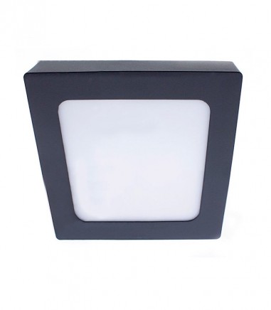 Plafón de techo LED cuadrado antracita 18W IP54 1820lm 22cm exterior-interior