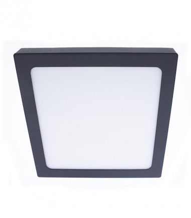 Plafón de techo LED cuadrado gris antracita 30W IP54 2700lm Interior-Exterior