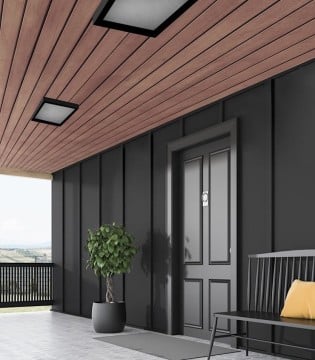 Plafón de techo LED cuadrado gris antracita 30W IP54 2700lm Interior-Exterior 2