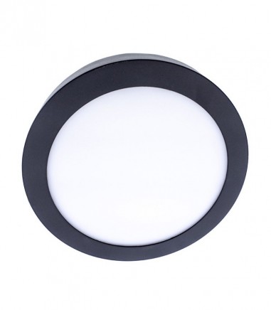 Plafón techo LED redondo antracita 30W IP54 2700lm Interior-Exterior