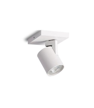 Foco superficie negro GU10 orientable base cuadrada MX6204 - Ineslam 2